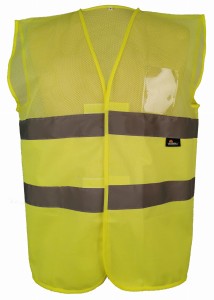 KAMIZELKA OSTRZEGAWCZA Z SIATECZKĄ, ŻÓŁTA, MODEL 201Y