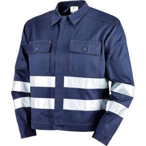 BLUZA ROBOCZA GRANATOWA Z ELEMENTAMI OSTRZEGAWCZYMI, MODEL 435255