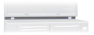 Profil maskujący do tablic RSC55 z otworami umożliwiającymi montaż dwóch gniazd elektrycznych, z blachy stalowej, lakierowany, model 5500/C55AE, 2050x90x25mm, szary RAL7016
