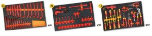 Zestaw 66 narzędzi do użytku w elektrotechnice, w miękkich wkładach profilowanych, model 5988VHB-MQ/A
