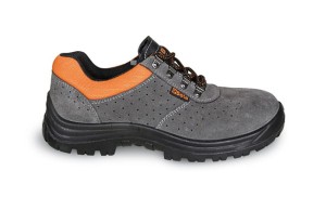 PÓŁBUTY BEZPIECZNE EASY S1P ZAMSZOWE PERFOROWANE, PODNOSEK STALOWY, WKŁADKA ANTYPRZEBICIOWA STALOWA O DUŻEJ ELASTYCZNOŚCI, MODEL 7246E