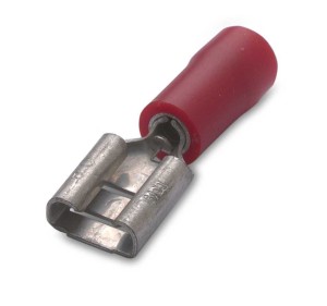 NASUWKA IZOLOWANA, Z ANTYWIBRACYJNĄ TULEJKĄ MIEDZIANĄ, 1.5-5.2/0.8, PVC, ZAKRES 0.25-1.5 MM2, CZERWONA, OPAKOWANIE 100 SZTUK MODEL BM00105