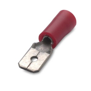 WSUWKA IZOLOWANA Z ANTYWIBRACYJNĄ TULEJKĄ MIEDZIANĄ, 1.5-6.3/0.8, PVC, ZAKRES 0.25-1.5 MM2, CZERWONA, OPAKOWANIE BLISTER 10 SZTUK MODEL BM00180S