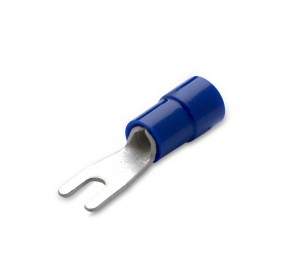 KOŃCÓWKA KABLOWA IZOLOWANA WIDEŁKOWA, 2.5/5, PVC, NIEBIESKIE, ZAKRES 1.5-2.5 MM2, OPAKOWANIE 100 SZTUK MODEL BM00226