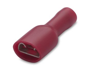 NASUWKA CAŁKOWICIE IZOLOWANA Z ANTYWIBRACYJNĄ TULEJKĄ MIEDZIANĄ, 1.5-6.3/0.8, PVC, ZAKRES 0.25-1.5 MM2, CZERWONA, OPAKOWANIE 100 SZTUK MODEL BM00191
