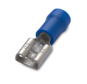 NASUWKA IZOLOWANA Z ANTYWIBRACYJNĄ TULEJKĄ MIEDZIANĄ, 2.5-6.3/0.8, PVC, ZAKRES 1.5-2.5 MM2, NIEBIESKA, OPAKOWANIE 100 SZTUK MODEL BM00290