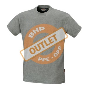 T-SHIRT WORK 100% BAWEŁNY, 180 G/M2, KRÓTKI RĘKAW, PRZEWIEWNY, KOLOR SZARY, MODEL 7548G