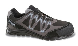 PÓBUTY BEZPIECZNE S3 Z MIKROZAMSZU Z WSTAWKAMI Z PU I ZAMSZOWYM WZOCNIENIEM NOSKA, PRZEWIEWNE, LEKKIE, PODNOSEK ALUMINIOWY, WKŁADKA ANTYPRZEBICIOWA Z WŁÓKNA KOMPOZYTOWEGO, SZYBKIE ZAPIECIE I TRADYCYJNE SZNUROWADŁA W KOMPLECIE, MODEL 7341N