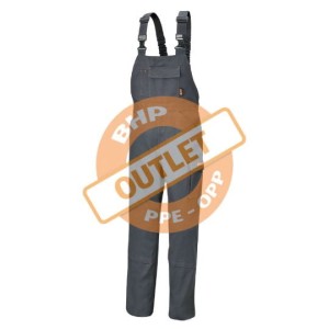 SPODNIE ROBOCZE NA SZELKACH 100% BAWEŁNY, 260 G/M2, KOLOR STALOWOSZARY, MODEL 7933P