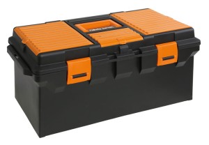 SKRZYNKA NARZĘDZIOWA, JEDNOCZĘŚCIOWA, Z WYJMOWANĄ TACĄ, Z TWORZYWA SZTUCZNEGO, PUSTA, MODEL 2115/CP15L, 558X277X270MM