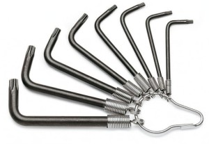 KOMPLET KLUCZY TRZPIENIOWYCH KĄTOWYCH PROFIL TORX 97TX, T9 - T40, 8 SZTUK NA ZAWIESZCE, MODEL 97TX/ST8