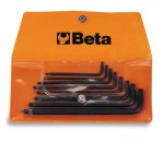 KOMPLET KLUCZY TRZPIENIOWYCH KĄTOWYCH PROFIL TAMPER RESISTANT TORX 97RTX, T9 - T40, 8 SZTUK, W POKROWCU, MODEL