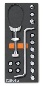 WKŁAD PROFILOWANY MIĘKKI DO ZESTAWU NARZĘDZI 2450/M264, PUSTY, MODEL 2451/MV264
