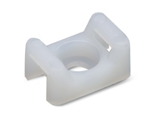 UCHWYT MONTAŻOWY PRZYKRĘCANY, JEDNOTOROWY, DO OPASEK KABLOWYCH DO 9MM, KOLOR NATURALNY, MODEL B0906, 22X16.2MMXM5, OPAKOWANIE 100 SZTUK