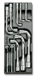 WKŁAD PROFILOWANY TWARDY Z ZESTAWEM 10 KLUCZY 933, 6-19MM, MODEL 2424/T77