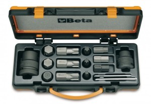 KOMPLET KOŃCÓWEK WKRĘTAKOWYCH UDAROWYCH 727 Z AKCESORIAMI, 727ES 14-27MM I 727ESTX T55-T100, 16 SZTUK, W PUDEŁKU METALOWYM, MODEL 727/C16