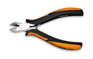 SZCZYPCE TNĄCE UKOŚNE, SZCZĘKI DŁUGIE, DLA ELEKTRONIKÓW, RĘKOJEŚCI Z KOMPOZYTU DWUMATERIAŁOWEGO, MODEL 1191BM/L, 130MM