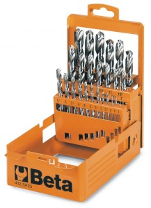 KOMPLET WIERTEŁ CYLINDRYCZNYCH, KRÓTKICH SZLIFOWANYCH 412, HSS, 1-13X0,25 MM, 49 SZTUK W PUDEŁKU METALOWYM, MODEL 412/SP49