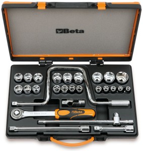 ZESTAW NASADEK 920/B Z AKCESORIAMI, 10-32MM, 27 ELEMENTÓW, W PUDEŁKU METALOWYM, MODEL 920B/C21X