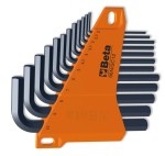 KOMPLET KLUCZY TRZPIENIOWYCH KĄTOWYCH SZEŚCIOKĄTNYCH 96N, 2-10MM, 12 SZTUK, W UCHWYCIE Z TWORZYWA SZTUCZNEGO, MODEL 96N/SC12