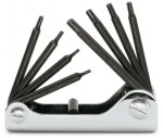 KOMPLET KLUCZY TRZPIENIOWYCH PROFIL TORX, T9 - T40, 8 SZTUK, W RĘKOJEŚCI, MODEL 97TX/G8