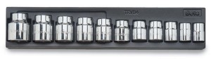 WKŁAD PROFILOWANY TWARDY Z ZESTAWEM 11 NASADEK 928A, 22-50MM, MODEL 2424/T105