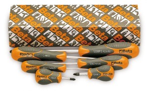 KOMPLET WKRĘTAKÓW KRZYŻOWYCH PROFIL POZIDRIV-SUPADRIVE BETAMAX, 1299PZ I 1299N/PZ, PZ0-PZ3, 6 SZTUK, W KARTONIE, MODEL 1299PZ/S6