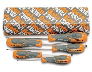 KOMPLET WKRĘTAKÓW PŁASKICH BETAMAX 1290 I 1290N, 0,4X2,5-10X200MM, 9 SZTUK, W KARTONIE, MODEL 1290/S9