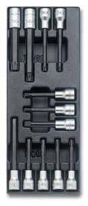WKŁAD PROFILOWANY TWARDY Z ZESTAWEM 12 NASADEK 920PE-920TX-920XZN, MODEL 2424/T113