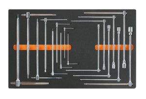 WKŁAD PROFILOWANY MIĘKKI DO ZESTAWU NARZĘDZI 2450/M65, PUSTY, MODEL 2451/MV65