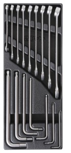 WKŁAD PROFILOWANY TWARDY Z ZESTAWEM 16 NARZĘDZI INOX, MODEL 2424/T23