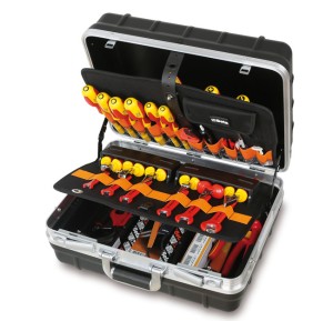 WALIZKA NARZĘDZIOWA (2029/VV) Z ZESTAWEM 64 NARZĘDZI DLA ELEKTROTECHNIKÓW (5980ET/B), MODEL 2029ET/B