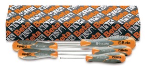 KOMPLET WKRĘTAKÓW PŁASKICH WĄSKICH BETAMAX 1294, 0,5X2,5-6,5X150MM, 5 SZTUK, W KARTONIE, MODEL 1294P/S5